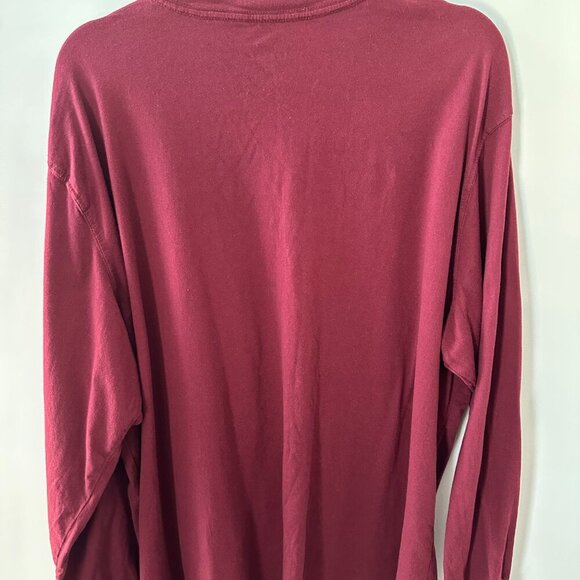 Red XXL George Long Sleeve Tee Shirt 100% Cotton - Picture 6 of 9